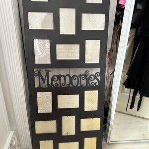 Large Black Multi-Photo Frame with 'Memories' Design
